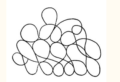 Peirce's drawing: a serpentine line vs a stone wall. 