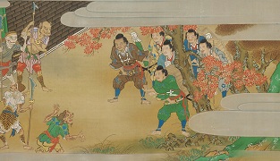 The warriors arrived at iron gate, guarded by Shuten Dōji’s doting demons