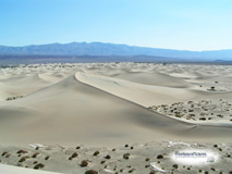 Huge white sand dunes in Death Valley, California