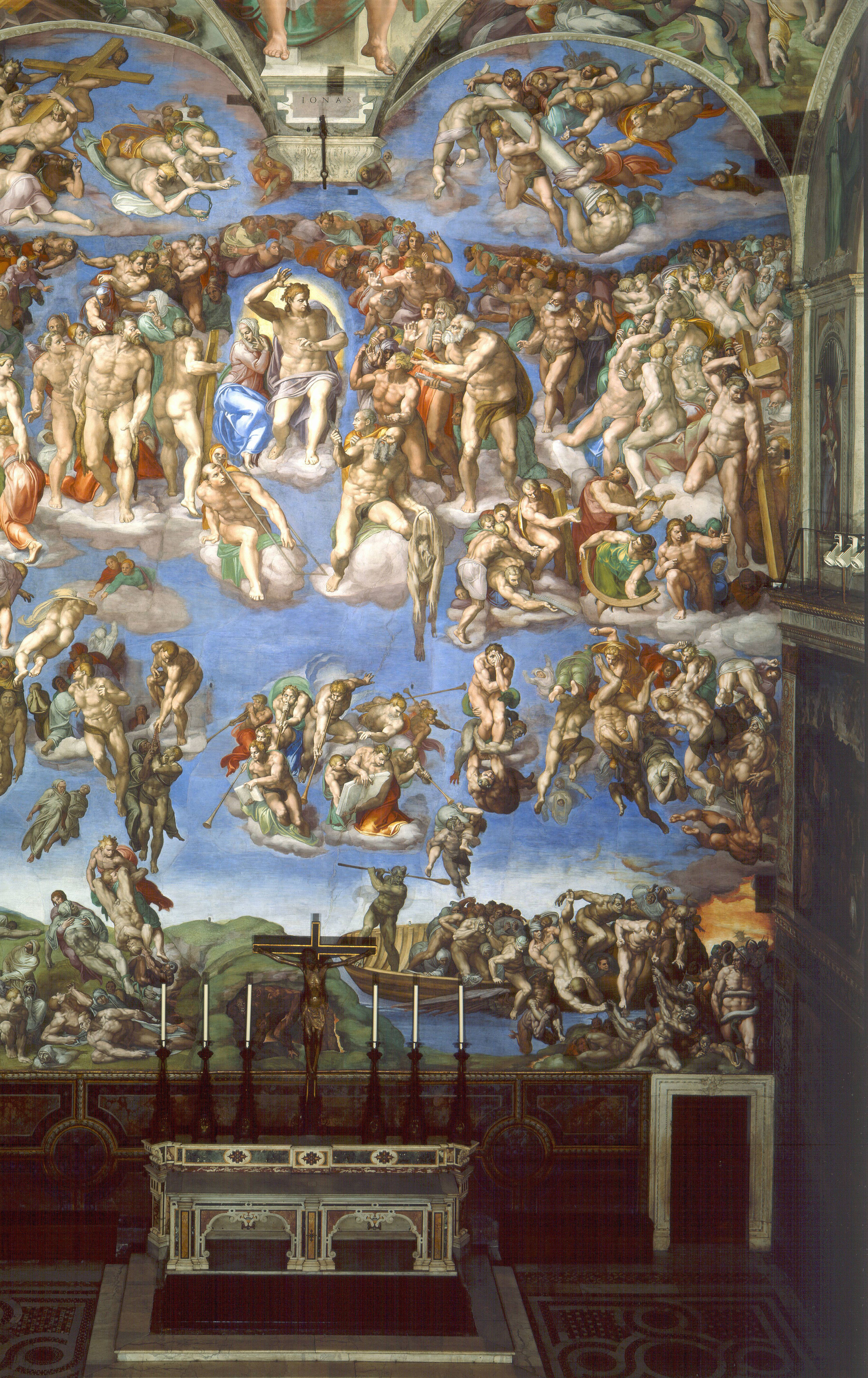 Large and high resolution image of Michelangelo's The Last Judgement