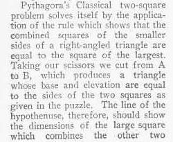Pythagoras' classical problem