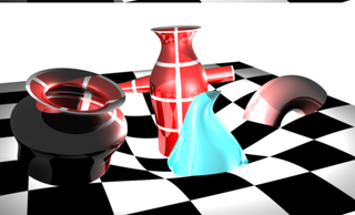 A computer generated 3D scene