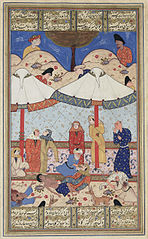 Layla and Majnun meet for the last time before their deaths