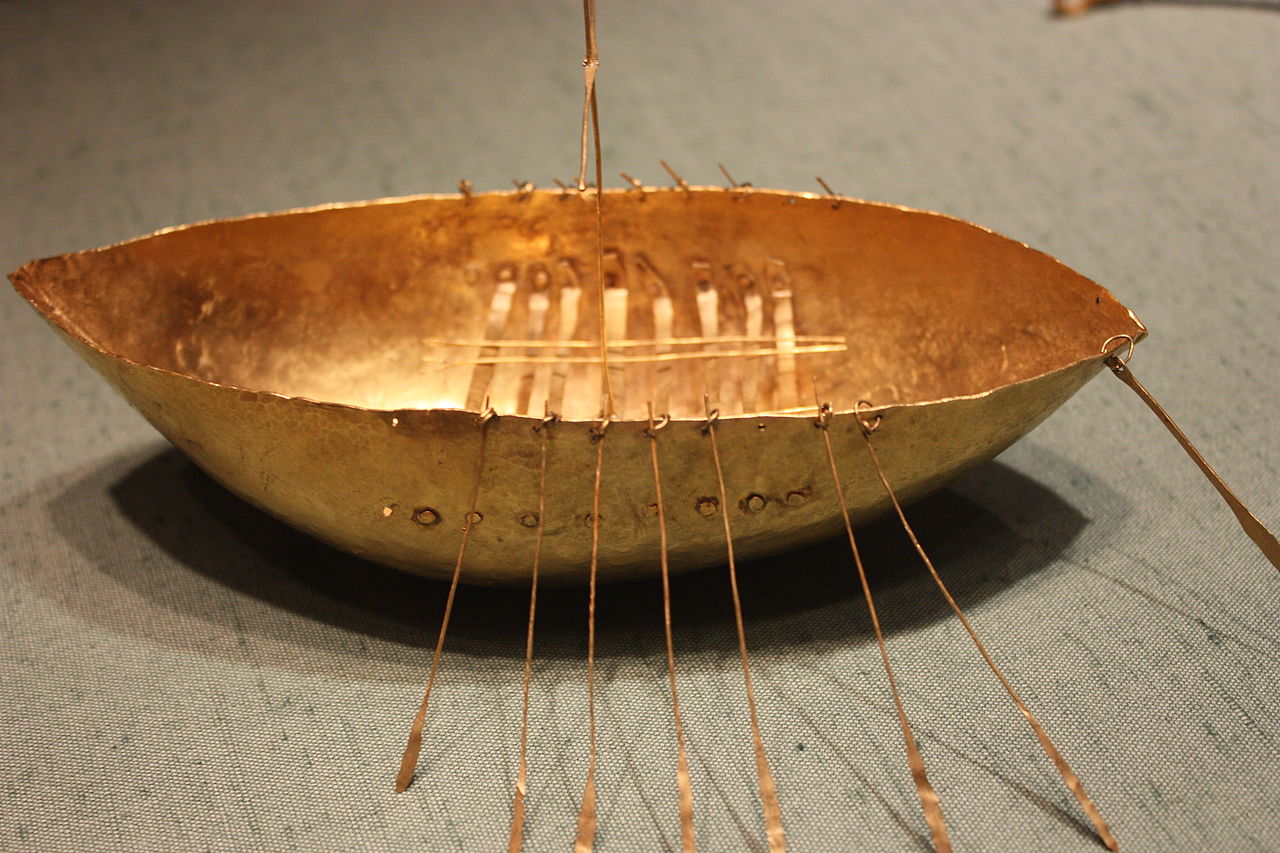 The boat from the 1st century BC Broighter Hoard, possibly a votive offering to Manannán mac Lir