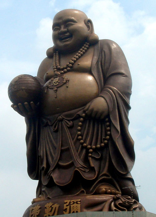 Statue of Budai near Beipu at Emei Lake,  Hsinchu, Taiwan