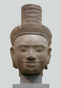 Cambodian Shiva head with third eye